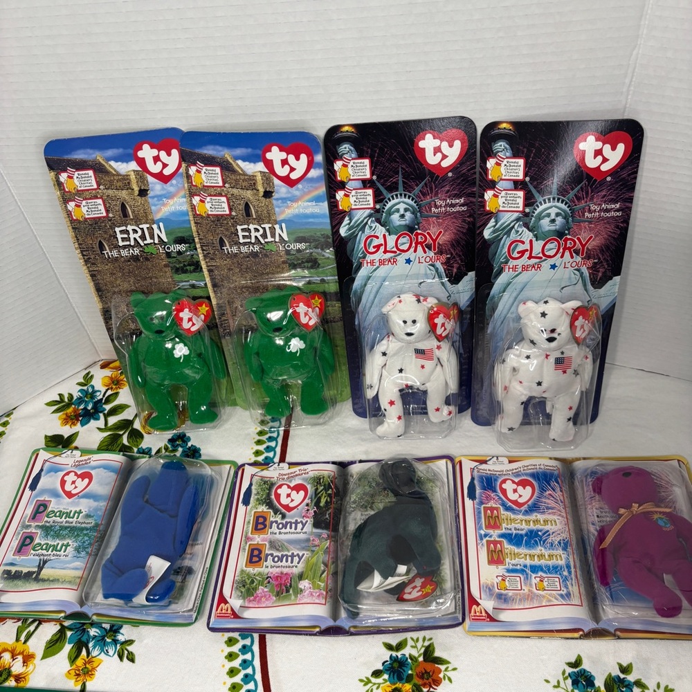 Ty Beanie Babies McDonalds Bears & Animals Collection Set with Packages